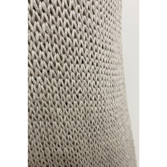 Brunello Cucinelli Sweater Womens Large Beige Cotton Knit Fringe Made in Italy - Picture 16 of 16